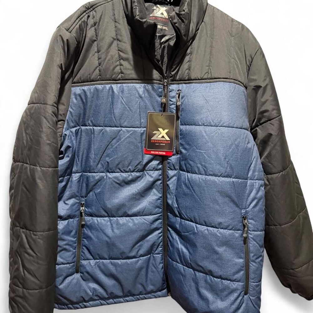 Zeroxposur Men's Blue and Navy Jacket 2XL T Big & tall
